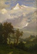 Albert Bierstadt View of Wetterhorn from the Valley of Grindelwald oil painting reproduction